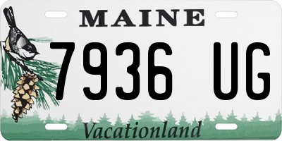 ME license plate 7936UG