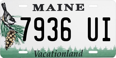 ME license plate 7936UI