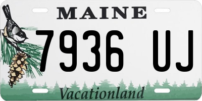 ME license plate 7936UJ