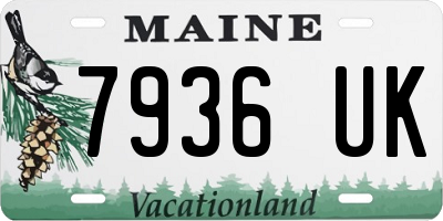 ME license plate 7936UK