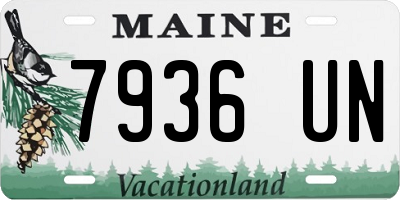 ME license plate 7936UN