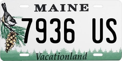 ME license plate 7936US
