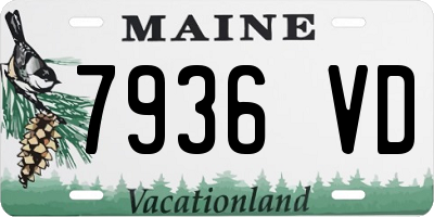 ME license plate 7936VD