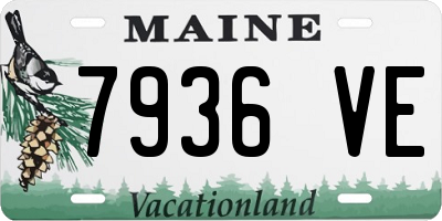 ME license plate 7936VE