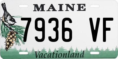 ME license plate 7936VF