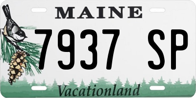 ME license plate 7937SP