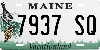 ME license plate 7937SQ