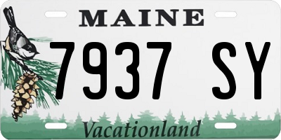 ME license plate 7937SY