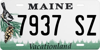 ME license plate 7937SZ