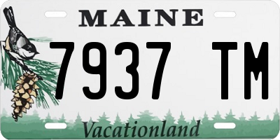 ME license plate 7937TM