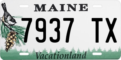 ME license plate 7937TX