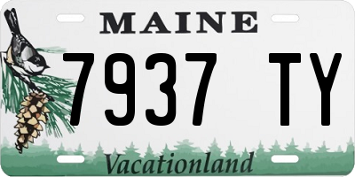 ME license plate 7937TY