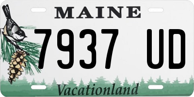 ME license plate 7937UD