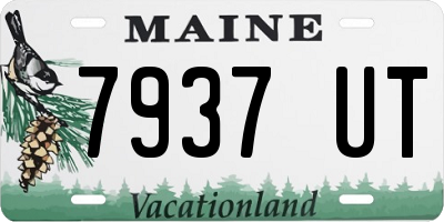 ME license plate 7937UT