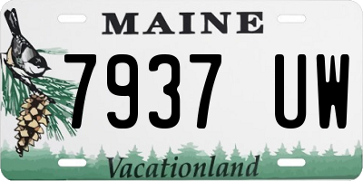 ME license plate 7937UW