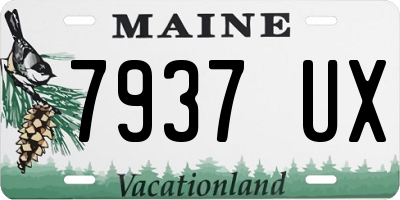 ME license plate 7937UX