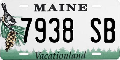 ME license plate 7938SB