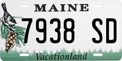 ME license plate 7938SD