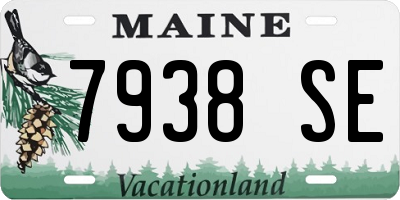 ME license plate 7938SE