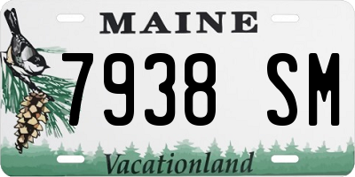ME license plate 7938SM