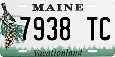 ME license plate 7938TC