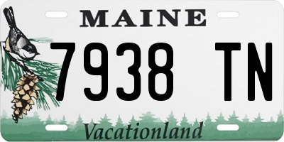 ME license plate 7938TN