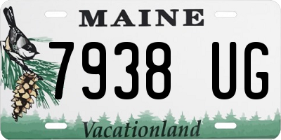 ME license plate 7938UG