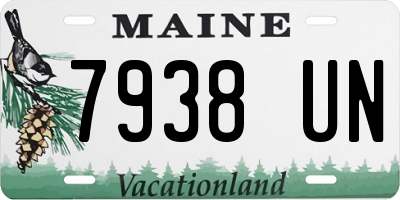 ME license plate 7938UN