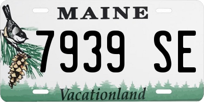 ME license plate 7939SE