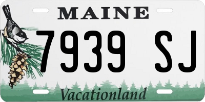 ME license plate 7939SJ