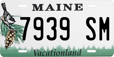 ME license plate 7939SM