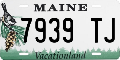 ME license plate 7939TJ