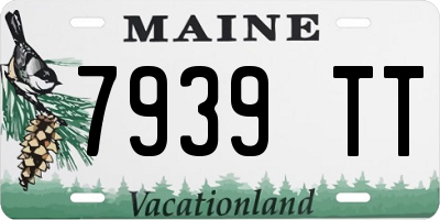 ME license plate 7939TT