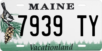 ME license plate 7939TY