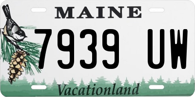 ME license plate 7939UW