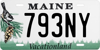 ME license plate 793NY