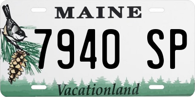 ME license plate 7940SP