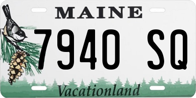 ME license plate 7940SQ