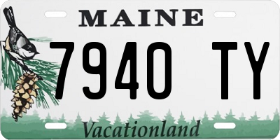 ME license plate 7940TY