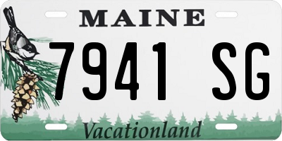 ME license plate 7941SG