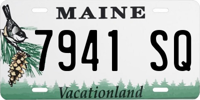 ME license plate 7941SQ