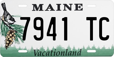 ME license plate 7941TC