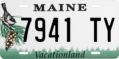 ME license plate 7941TY
