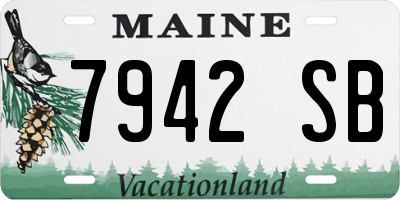 ME license plate 7942SB