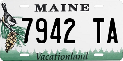 ME license plate 7942TA