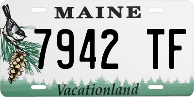ME license plate 7942TF