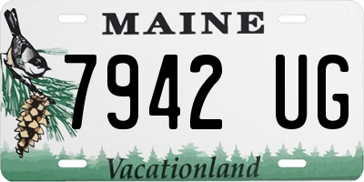 ME license plate 7942UG