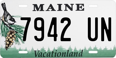 ME license plate 7942UN