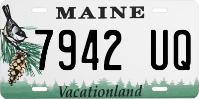 ME license plate 7942UQ