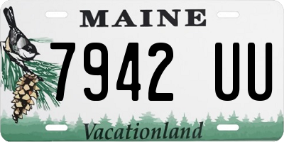 ME license plate 7942UU